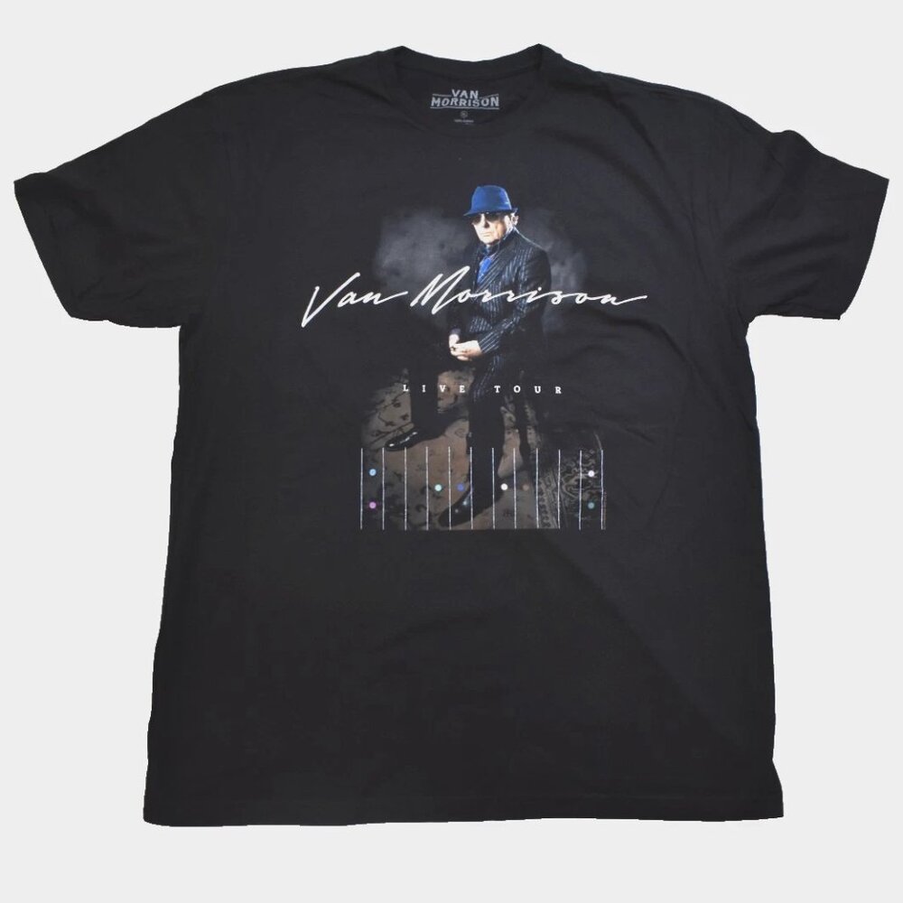 Van Morrison Live 2019 World Tour Mens Womens Black Shirt New L, XL, 2XL